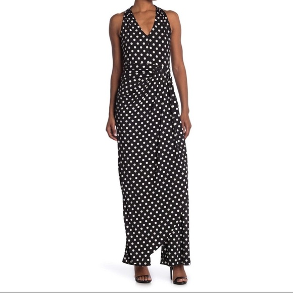 MARINA Pants - Marina Polka Dot Sleeveless Jumpsuit